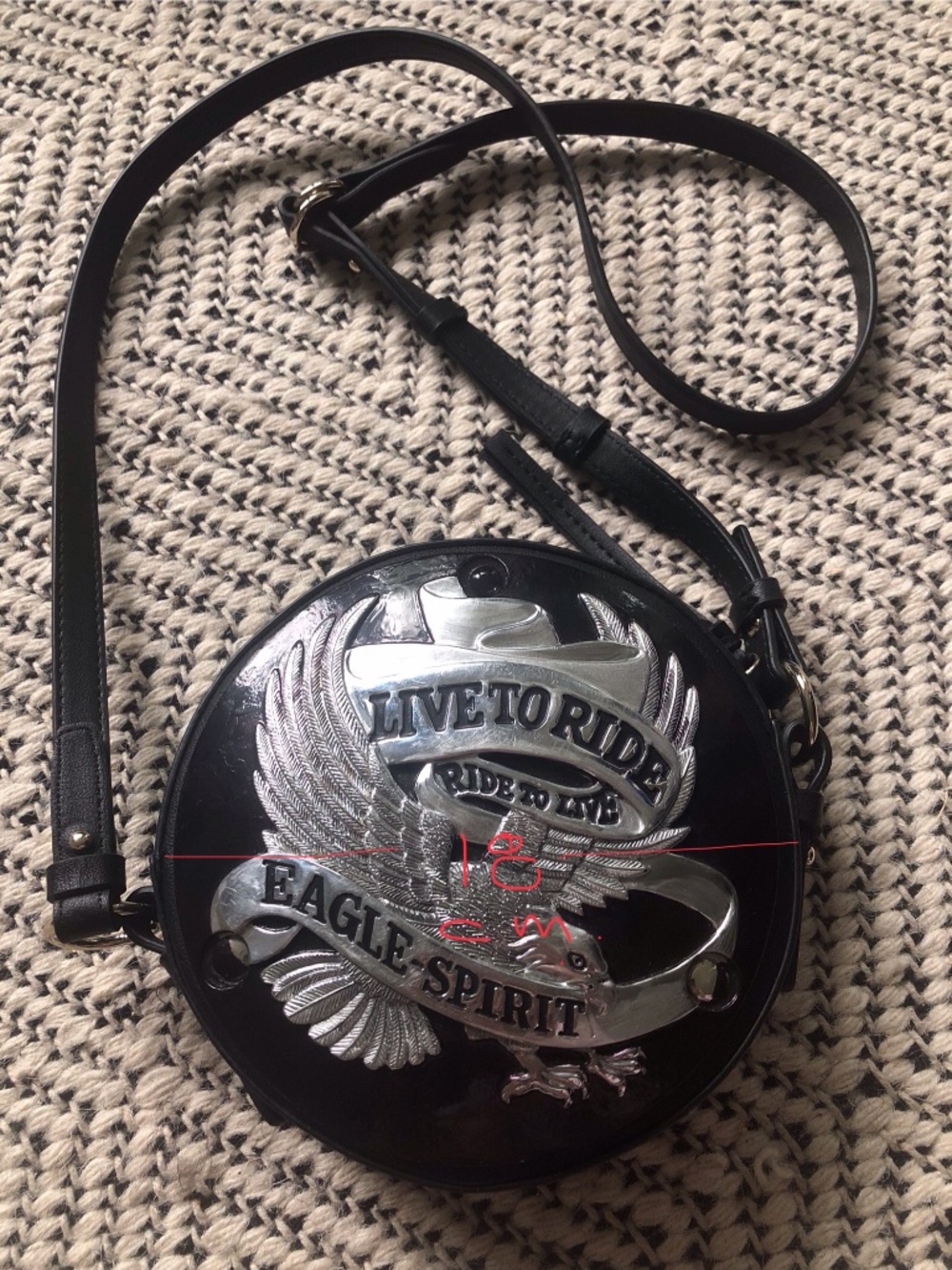 Harley Davidson “Live To Ride” Cross Body Bag in Black. - Picture 3 of 3